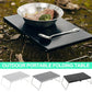 Aluminium Camping Picnic Table With Anti-Slip Design Arc-shaped Bracket Support Outdoor Folding Table Concave Corners 접이식 탁자
