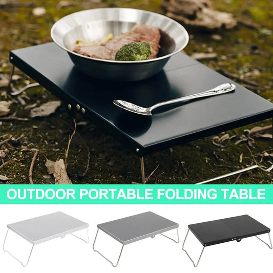 Aluminium Camping Picnic Table With Anti-Slip Design Arc-shaped Bracket Support Outdoor Folding Table Concave Corners 접이식 탁자