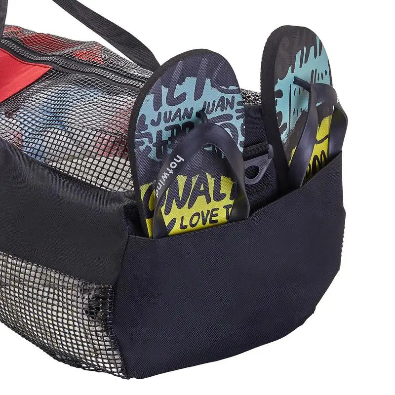 Extra Large Dive Beach Bags Portable Scuba Diving Mesh Tote with Adjustable Shoulder Strap Snorkeling Gear Organizer