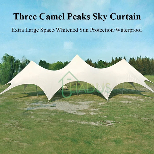 Waterproof Outdoor Camping Tent for Travel and Picnics Garden Sunshade Awning Tent Sun Shelter with Nail Wind Rope Camping Gear