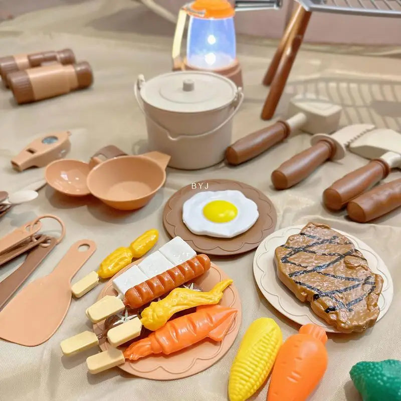 Camping Pretend Play Toy Oil Lantern Camping Toys Pretend Play Tent Camp Gear Tools Pretend Play Tent With Campfire Kids Toys