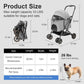 Dog Strollers for Small Dogs - Dog Stroller with Durable Shock-Absorbing PU Wheels Scratch Waterproof Fabric One-Handed Folding