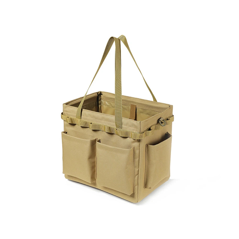Outdoor Camping Gas Tank Storage Bag Large Capacity Ground Nail Tool Bag Gas Canister Picnic Cookware Utensils Kit Organizer