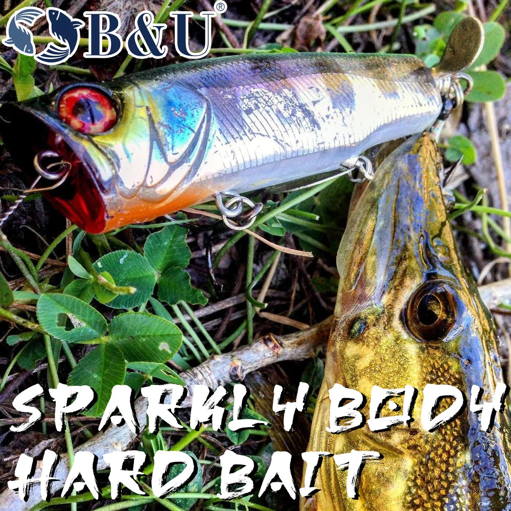 B&U Hot Selling Popper Lure Topwater Bait 70mm 13.7g Fishing Bait Hard Bait Artificial Wobblers Plastic Fishing Tackle