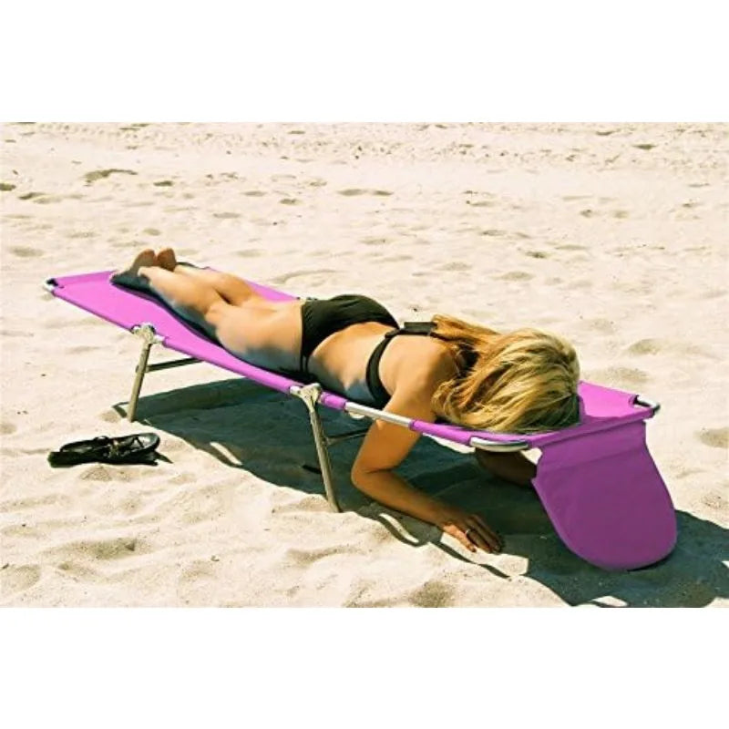 Ostrich 72" x 22" Chaise Lounge Portable Lightweight Reclining Lounger, Outdoor Patio Beach Lawn Camping Pool Tanning Chair