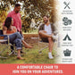 Camping Chair, Sports Chair with Side Table, Beach Chair, Camp Chair for Adults, Folding Chair  with Side Table
