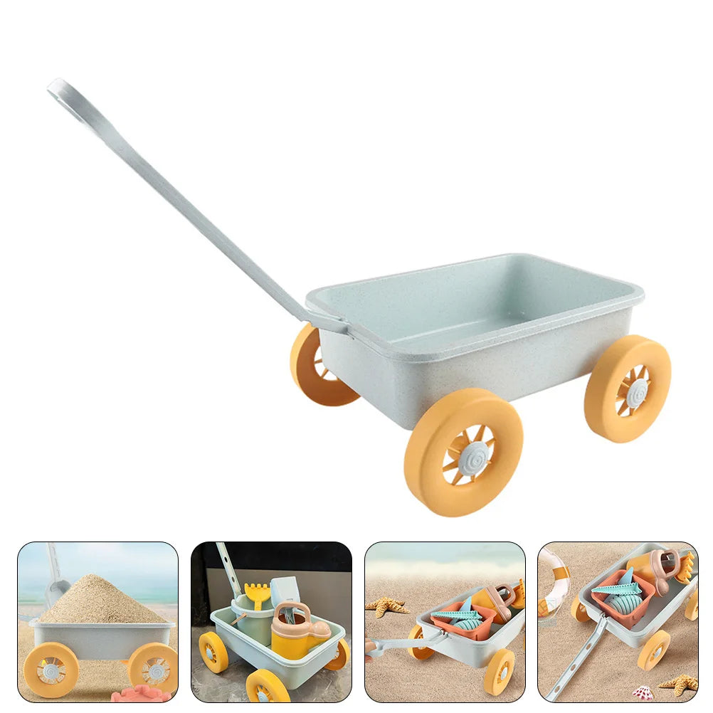 Pull Car Toy Toys for Toddlers Sliding Trolley Summer Sand Beach Castle Building Children Plastic Seaside Construction