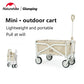 Naturehike Mini Outdoor Trolley Cart Wagon Handcart for Kids Children Camping Picnic Family Folding Portable Bearing 75kg 35L