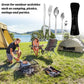 Lightweight Stainless Steel Cutlery Stainless Steel Camping Cutlery Set with Storage Bag for Travel Picnic Use for Outdoor