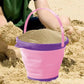 Foldable Beach Bucket Play Sand Bucket Toy For Children Bright Colors Outdoor Fun Toy For Garden Swimming Pool Lake And Backyard