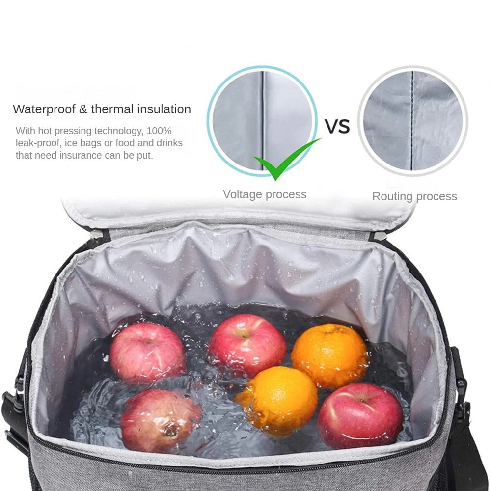 Soft Cooler Bag Thermal Bags With Hard Liner Large Insulated Picnic Lunch Bag Box For Camping Travel Family Outdoor 보냉가방