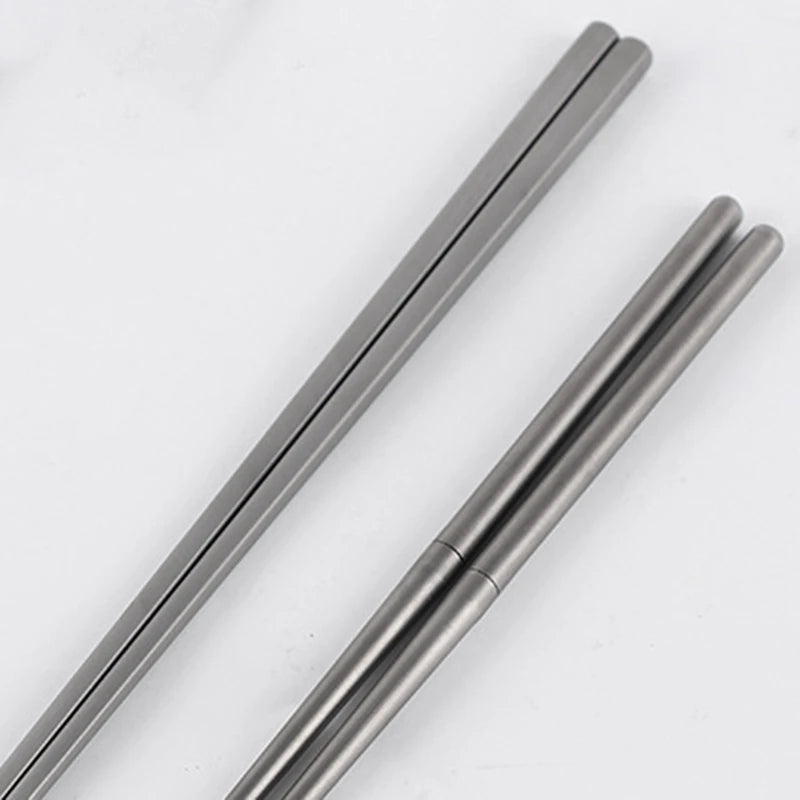 Titanium Alloy Chopsticks Portable Outdoor Traveling Camping Tableware Non-Toxic Non-Slip Picnic Tool