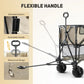 Outdoor Utility Wagon for Camping Handcart 400L Heavy Duty Foldable Wagon With Big Wheels Trolley Shopping Folding Cart