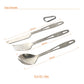 TOAKS SLV-02 Titanium 3-Pieces Cutlery Set Semi-Polished Outdoor Picnic and Household Dual-Use Fork Tableware Spoon