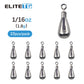 Elite TG 10Pcs Tungsten Tear Drop Sinker Weights Lead-free 1.3g-21g Salmon Bass Fishing Accessories Texas/Carolina Rig Connector