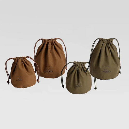 Outdoor Picnic Drawstring Bag Portable Cutlery Pouches Canvas Bag Camping Hiking Multifunctional Storage Bag Accessories Tools