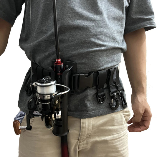 Multi-function Waist Belts Fishing Rod Holder Fishing Rod Pole Inserter Portable Belt Rod Holder Fishing Tackles Accessories