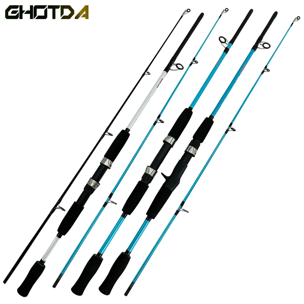 M Fishing Spinning Rods Casting Bait 3g-21g Line 5-15lb Fast Tip High Carbon Baitcasting Rod Ultralight Lure Pole 2 Section