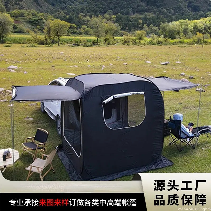 Outdoor Tent Car Rooftop Truck Rear Tent Camping Hiking Picnic Universal SUV Shade Awning Self-driving Travel Portable Equipment