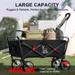 Collapsible Folding Wagon Cart Foldable up to 450 LBS Heavy Duty, Beach Wagon Chrome Wheels with Rubber Tires, Utility Grocery