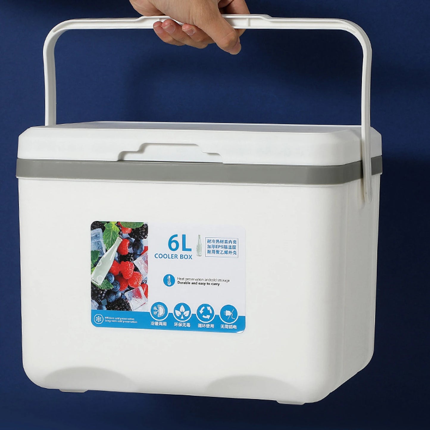 Cooler Box for Frozen/Hot Food Ice Chest Small Hard for Beach Party Barbecue
