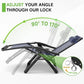 Oversized Zero Gravity Chairs 29In XL Support 500LBS, Heavy Duty Adjustable Zero Gravity Lawn Chair with Removable Cushion