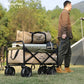 Foldable Outdoor BBQ Camper Cart Picnic Trailer Camping Folding Car Tractor Seaside Grass Land Kids Toys Vegetable Garden Tools