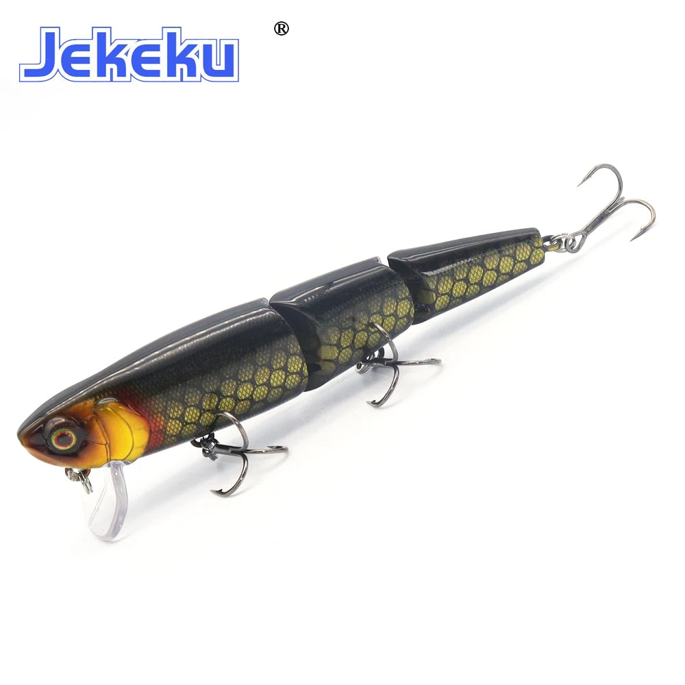 JEKEKU New 3 Sections Minnow Lure110m20g Swimbait Jointed Sinking Fishing Lure Diving Multi Jointed Bait for Trout Bass Pike