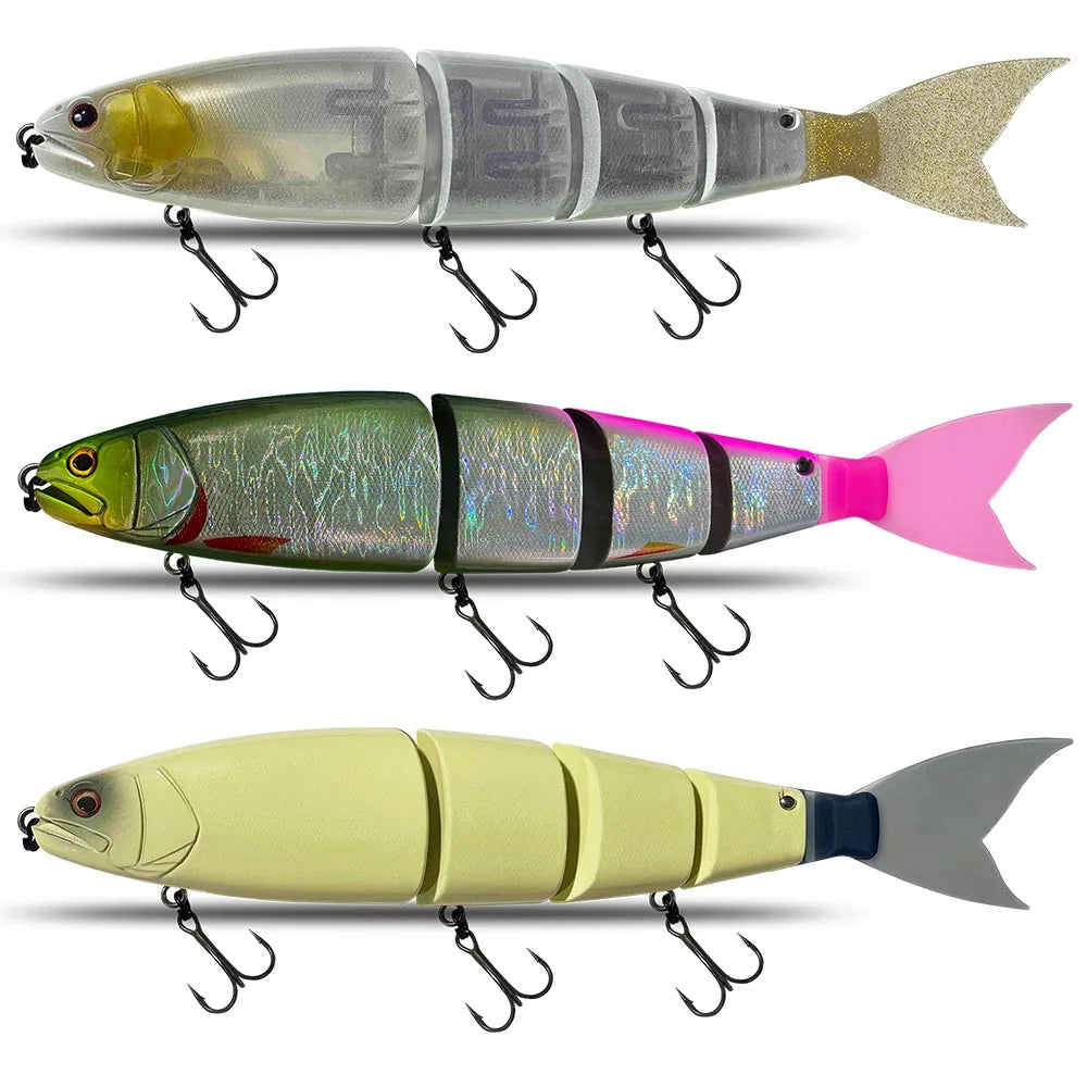 Fishing Lure Size 300mm Swimming Bait Jointed Floating/Sinking Giant Hard Bait Section Lure For Big Bait Bass Pike Minnow Lure