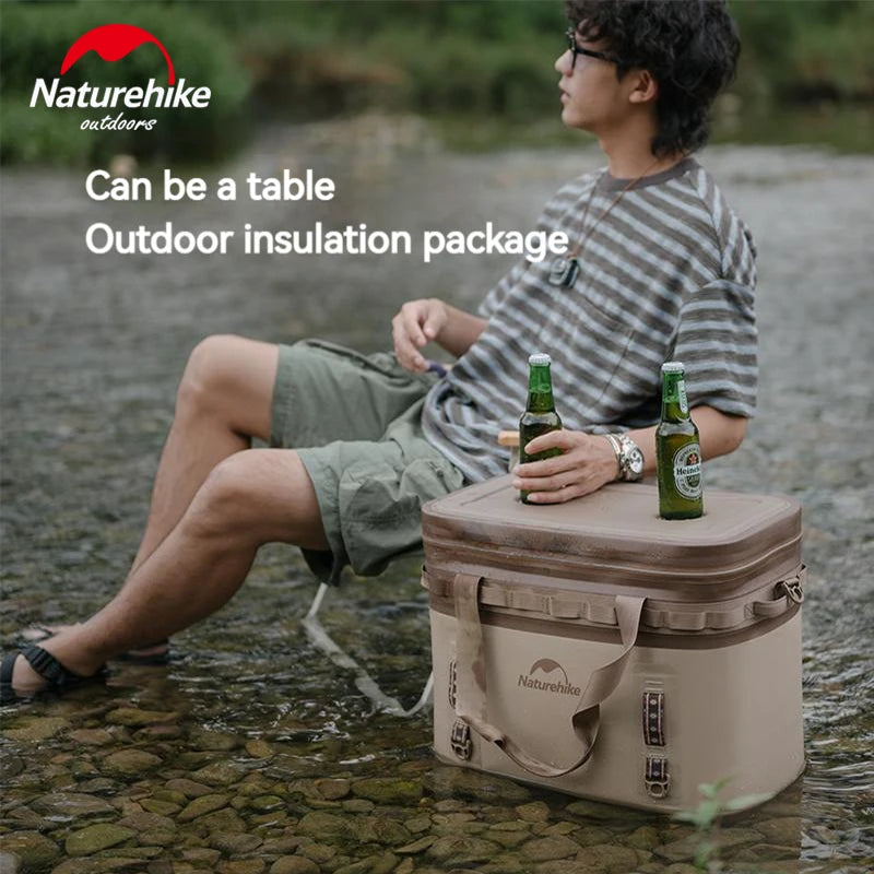 Naturehike Camping Cooler Bag Thermal Food Drink Ice Chest Freezer Portable Picnic Refrigerator for Car Beach Fishing 25L