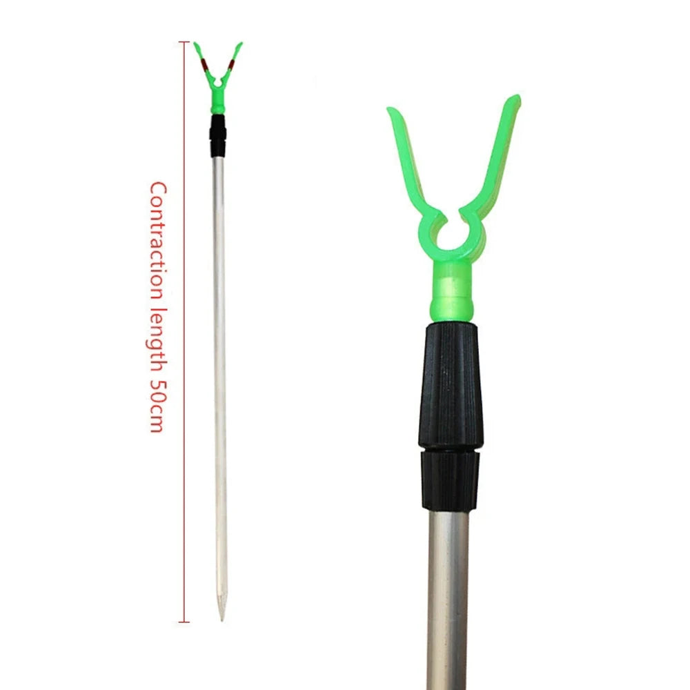 Telescopic Adjustable 2 Sections Stand Bracket Fishing Rod Holder Pole Rack