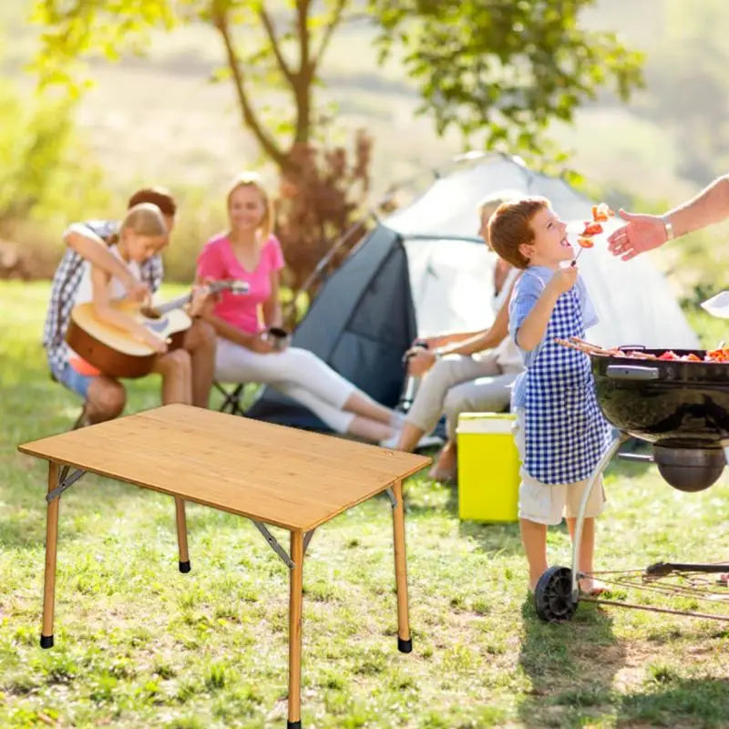 Camp Tables Portable Foldable Wooden Picnic Table Wooden Picnic Table Lightweight Wooden Outdoor Table For Cooking Picnic Camp