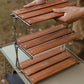 MOUNTAINHIKER Outdoor Camping Rack Portable Three-tier Rack Easy To Carry Foldable Picnic Camping Barbecue Folding Table