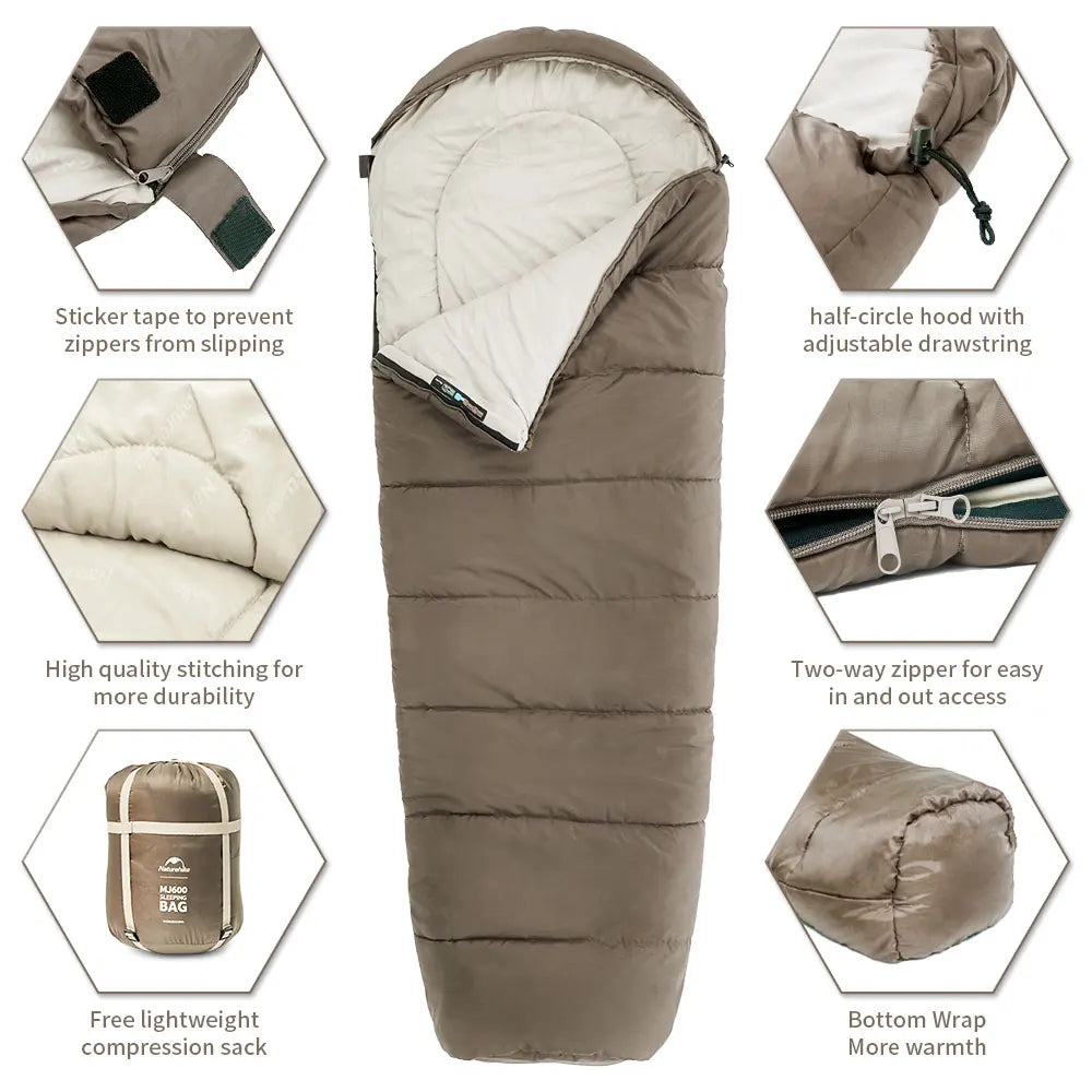Naturehike Winter Sleeping Bag High Quality Fluffy Down Sleeping Bag Outdoor Ultralight Camping  Sleeping Bag Portable Durable