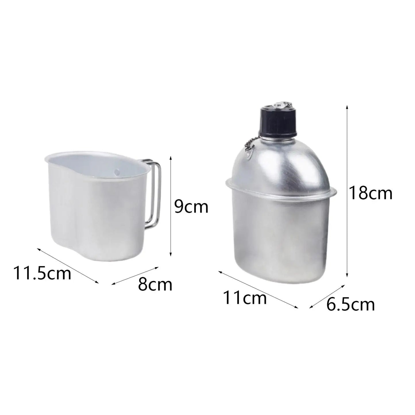Outside Canteen Cookware Set with Foldable Handle for Barbecue Picnic Travel