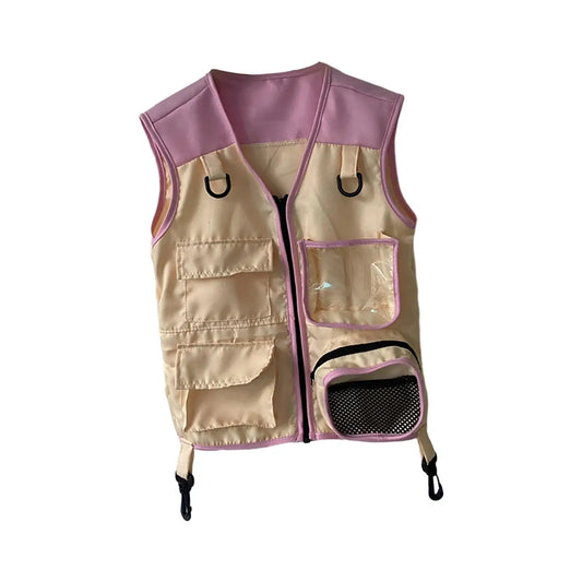 Kids Explorer Vest Festival Gifts Kids Camping Costume Outdoor Adventure Vest Soft Dress up Portable for Hiking Teens Girls Boys