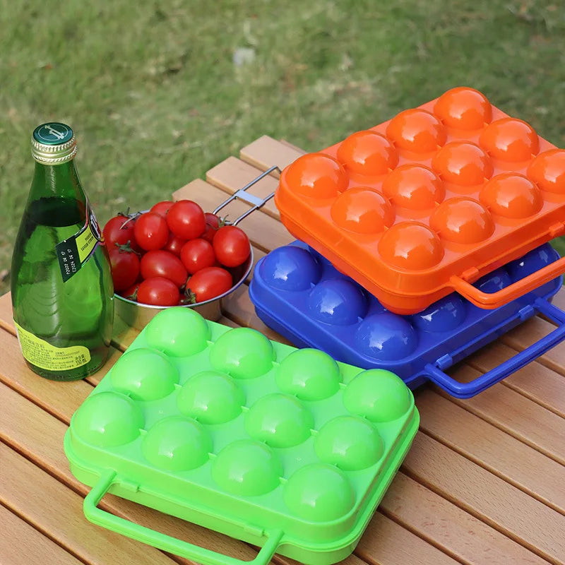 2/4/6/12/15 Grid Egg Storage Box Portable Egg Holder Container for Outdoor Camping Picnic Eggs Box Case Kitchen Organizer Case