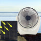 Solar Panel Fan Solar Powered Camping Fan with USB Outdoor Fan Solar Charger Desk Fan for Picnic Barbecue Fishing Travel