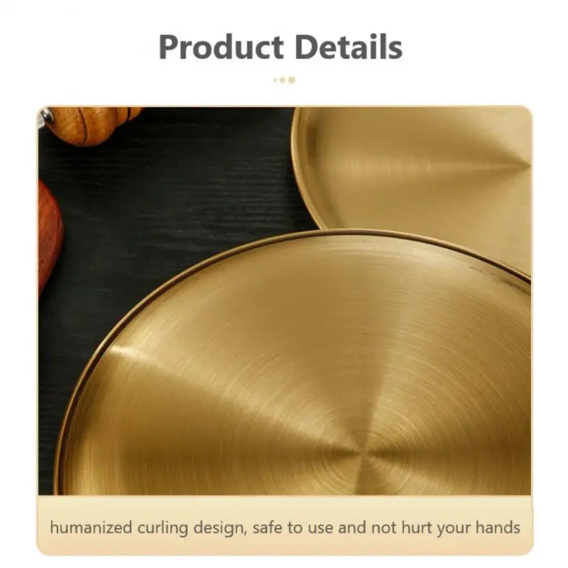 Camping Plate Stainless Steel Tableware Food Container Picnic Dish Cook Utensils Outdoor Tableware
